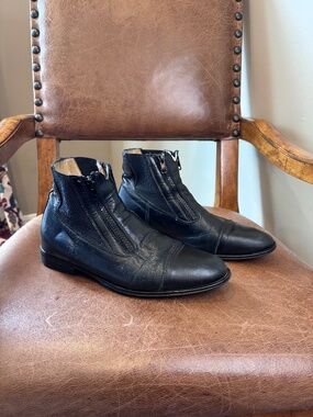 Parlanti black leather Paddock Boots Size 38